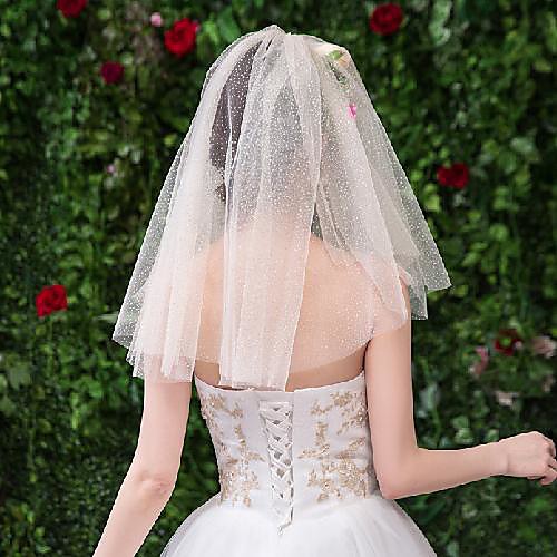 Two-tier Stylish / Basic Wedding Veil Shoulder Veils with Print 19.69 in (50cm) Tulle
Two-tier Stylish / Basic Wedding Veil Shoulder Veils with Print 19.69 in (50cm) Tulle