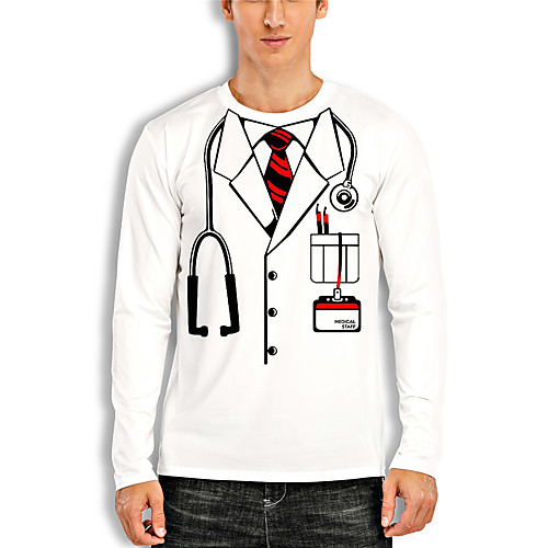 Men's T shirt 3D Print Graphic 3D Print Long Sleeve Casual Tops Cartoon Classic White
Men's T shirt 3D Print Graphic 3D Print Long Sleeve Casual Tops Cartoon Classic White