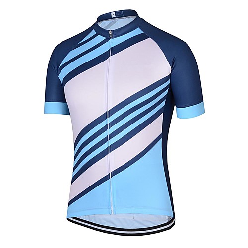 21Grams Men's Short Sleeve Cycling Jersey Blue Stripes Bike Jersey Mountain Bike MTB Road Bike Cycling Breathable Sports Clothing Apparel / Athletic
21Grams Men's Short Sleeve Cycling Jersey Blue Stripes Bike Jersey Mountain Bike MTB Road Bike Cycling Breathable Sports Clothing Apparel / Athletic