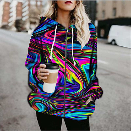 Women's Print Print Chic & Modern Fall & Winter Hoodied Jacket Regular Sports Long Sleeve Cotton Blend Coat Tops Blue
Women's Print Print Chic & Modern Fall & Winter Hoodied Jacket Regular Sports Long Sleeve Cotton Blend Coat Tops Blue