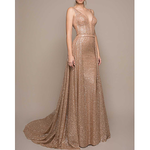 A-Line Beautiful Back Sexy Engagement Formal Evening Dress V Neck Sleeveless Court Train Sequined with Pleats 2021
A-Line Beautiful Back Sexy Engagement Formal Evening Dress V Neck Sleeveless Court Train Sequined with Pleats 2021