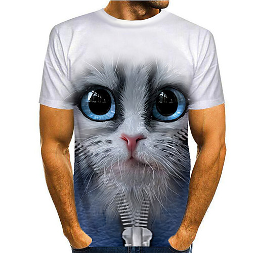 Men's T shirt 3D Print Graphic 3D Animal Print Short Sleeve Casual Tops Cartoon Classic White
Men's T shirt 3D Print Graphic 3D Animal Print Short Sleeve Casual Tops Cartoon Classic White
