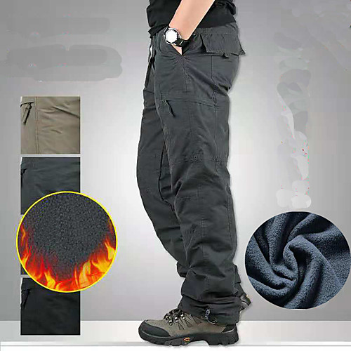 Men's Hiking Cargo Pants Solid Color Winter Outdoor Fleece Lining Comfortable Anti-tear Multi-Pocket Cotton Bottoms Dark Grey Black Army Green Khaki Fishing Climbing Camping / Hiking / Caving M L XL
Men's Hiking Cargo Pants Solid Color Winter Outdoor Fleece Lining Comfortable Anti-tear Multi-Pocket Cotton Bottoms Dark Grey Black Army Green Khaki Fishing Climbing Camping / Hiking / Caving M L XL