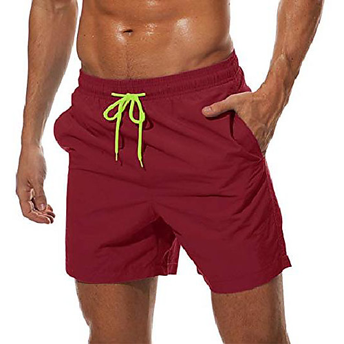 

swim shorts men summer beach shorts quick dry surf shorts with pockets surfing shorts holiday bathing shorts red