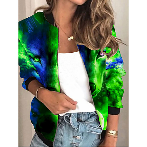 Women's Print Patchwork Streetwear Spring & Fall Jacket Regular Sports Long Sleeve Rayon Coat Tops Green
Women's Print Patchwork Streetwear Spring & Fall Jacket Regular Sports Long Sleeve Rayon Coat Tops Green