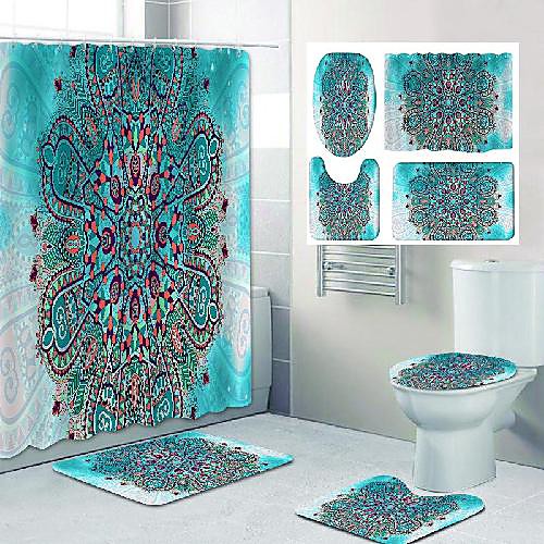mandala pattern printing bathroom shower curtain leisure toilet four-piece design
mandala pattern printing bathroom shower curtain leisure toilet four-piece design