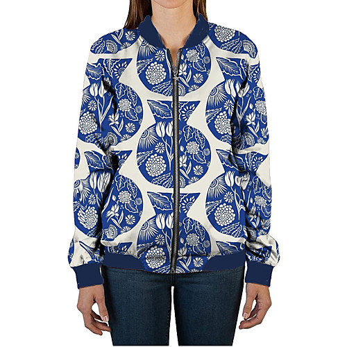 Women's Plants Patchwork Active Spring & Fall Jacket Regular Going out Long Sleeve Cotton Blend Coat Tops Blue
Women's Plants Patchwork Active Spring & Fall Jacket Regular Going out Long Sleeve Cotton Blend Coat Tops Blue