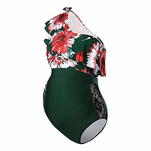 maternity tankini pregnancy swimsuit for pregnant women floral print flounces one shoulder one-piece maternity swimwear uv protection maternity women green l
maternity tankini pregnancy swimsuit for pregnant women floral print flounces one shoulder one-piece maternity swimwear uv protection maternity women green l