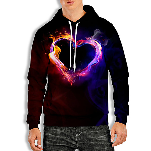 Men's Pullover Hoodie Sweatshirt Graphic 3D Love Print Daily 3D Print Casual Valentine's Day Hoodies Sweatshirts Black
Men's Pullover Hoodie Sweatshirt Graphic 3D Love Print Daily 3D Print Casual Valentine's Day Hoodies Sweatshirts Black