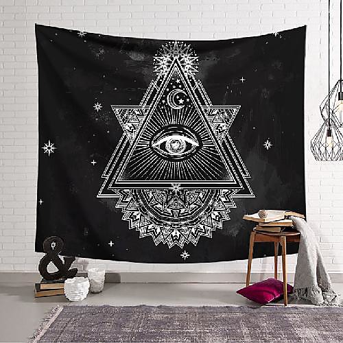 

Tarot Divination Wall Tapestry Art Decor Blanket Curtain Hanging Home Bedroom Living Room Decoration Geometric Mysterious Mandala Bohemian Weird Eyes Moon Polyester