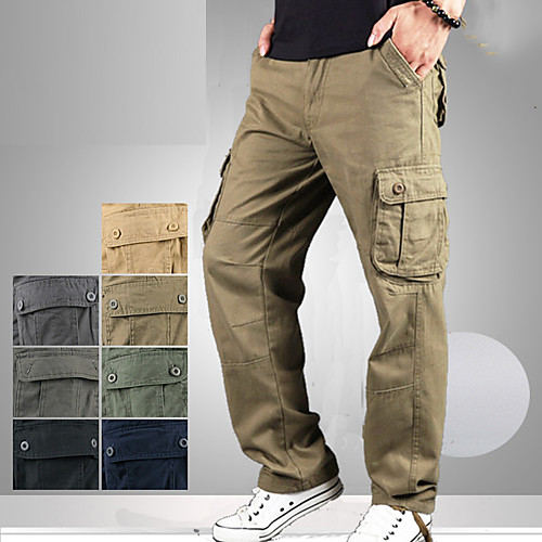 Men's Hiking Cargo Pants Solid Color Summer Outdoor Breathable Anti-tear Multi-Pocket Cotton Bottoms Green / Yellow Black Army Green Grey Khaki Hunting Fishing Climbing 29 30 31 32 33
Men's Hiking Cargo Pants Solid Color Summer Outdoor Breathable Anti-tear Multi-Pocket Cotton Bottoms Green / Yellow Black Army Green Grey Khaki Hunting Fishing Climbing 29 30 31 32 33