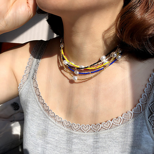 Women's Choker Necklace Beaded Necklace Stacking Stackable Laugh Lucky Hope Blessed Angel Dainty Simple Unique Design Trendy Pearl Glass Alloy Rainbow 38 cm Necklace Jewelry 6pcs For Street Sport
Women's Choker Necklace Beaded Necklace Stacking Stackable Laugh Lucky Hope Blessed Angel Dainty Simple Unique Design Trendy Pearl Glass Alloy Rainbow 38 cm Necklace Jewelry 6pcs For Street Sport