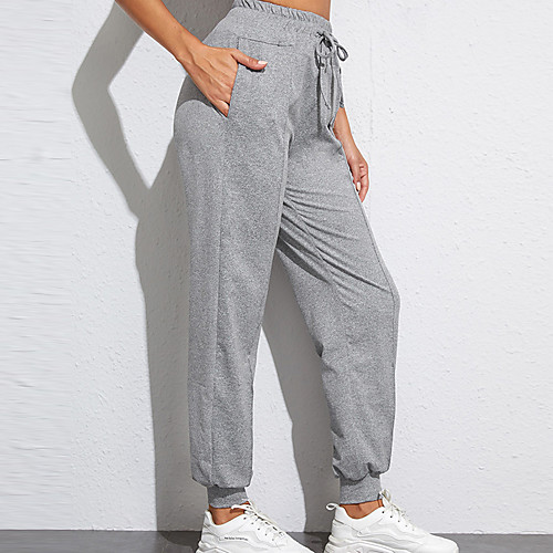 Women's Yoga Pants Side Pockets Drawstring Bottoms Breathable Quick Dry Gray Nylon Yoga Fitness Gym Workout Sports Activewear
Women's Yoga Pants Side Pockets Drawstring Bottoms Breathable Quick Dry Gray Nylon Yoga Fitness Gym Workout Sports Activewear