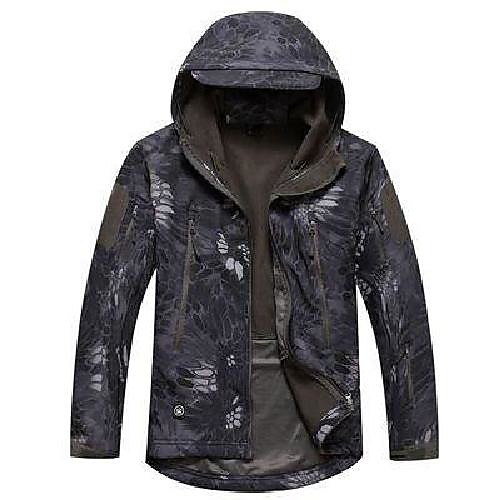 breathable softshell jacket men's tactical hunting waterproof windproof jacket - black python fleece, xs 160cm 50kg
breathable softshell jacket men's tactical hunting waterproof windproof jacket - black python fleece, xs 160cm 50kg