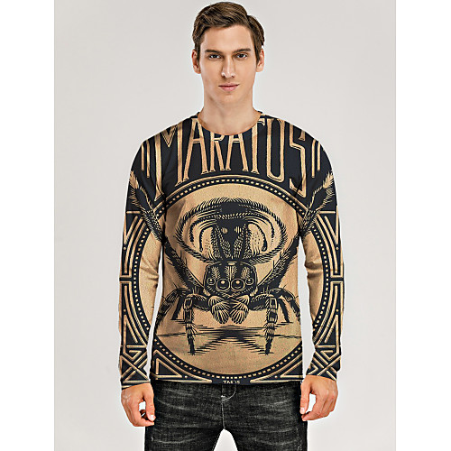Men's T shirt 3D Print Graphic 3D Animal Print Long Sleeve Daily Tops Casual Khaki
Men's T shirt 3D Print Graphic 3D Animal Print Long Sleeve Daily Tops Casual Khaki