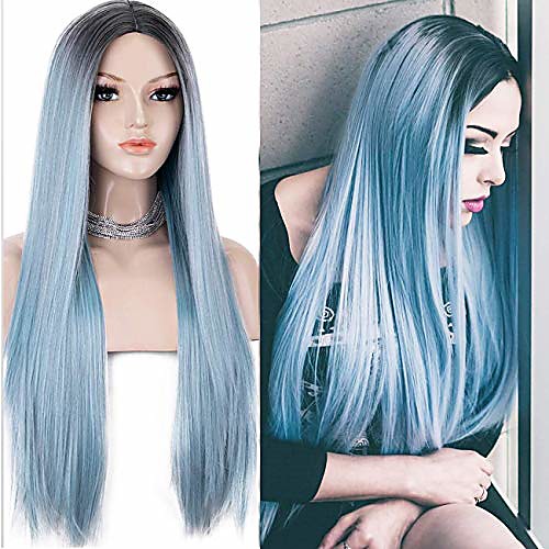 kryssma blue ombre synthetic wig with middle parting long straight wig for women heat resistant 22 inches
kryssma blue ombre synthetic wig with middle parting long straight wig for women heat resistant 22 inches