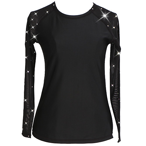 Figure Skating Fleece Jacket All Ice Skating Jacket Black Spandex High Elasticity Training Skating Wear Solid Colored Crystal / Rhinestone Long Sleeve Ice Skating Winter Sports Figure Skating / Kids
Figure Skating Fleece Jacket All Ice Skating Jacket Black Spandex High Elasticity Training Skating Wear Solid Colored Crystal / Rhinestone Long Sleeve Ice Skating Winter Sports Figure Skating / Kids