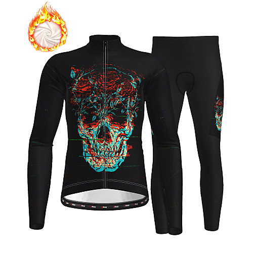21Grams Men's Long Sleeve Cycling Jersey with Tights Winter Fleece Black Skull Bike Fleece Lining Breathable Warm Quick Dry Sports Graphic Mountain Bike MTB Road Bike Cycling Clothing Apparel
21Grams Men's Long Sleeve Cycling Jersey with Tights Winter Fleece Black Skull Bike Fleece Lining Breathable Warm Quick Dry Sports Graphic Mountain Bike MTB Road Bike Cycling Clothing Apparel