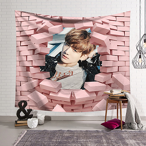 BTS Wall Tapestry Art Decor Blanket Curtain Hanging Home Bedroom Living Room Decoration Polyester Handsome Star Celebrity
BTS Wall Tapestry Art Decor Blanket Curtain Hanging Home Bedroom Living Room Decoration Polyester Handsome Star Celebrity