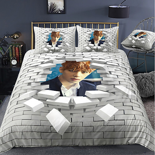 BTS Series 3-Piece Duvet Cover Set Hotel Bedding Sets Comforter Cover with Soft Lightweight Microfiber For Holiday Decoration(Include 1 Duvet Cover and 1or 2 Pillowcases)
BTS Series 3-Piece Duvet Cover Set Hotel Bedding Sets Comforter Cover with Soft Lightweight Microfiber For Holiday Decoration(Include 1 Duvet Cover and 1or 2 Pillowcases)