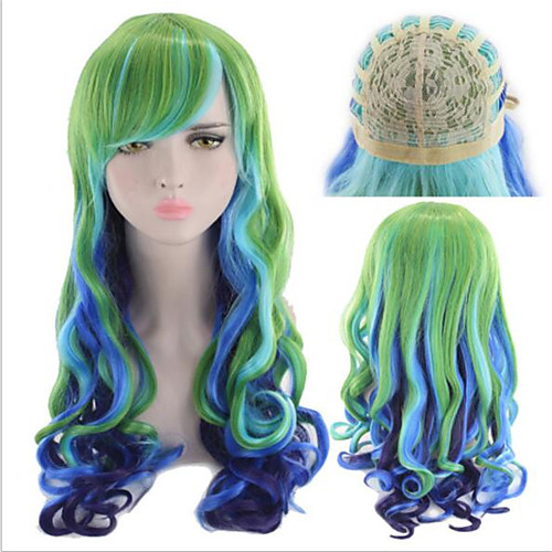 Synthetic Wig Deep Wave Asymmetrical Wig Long Mint Green Synthetic Hair Women's Soft Color Gradient Ombre Hair Green
Synthetic Wig Deep Wave Asymmetrical Wig Long Mint Green Synthetic Hair Women's Soft Color Gradient Ombre Hair Green