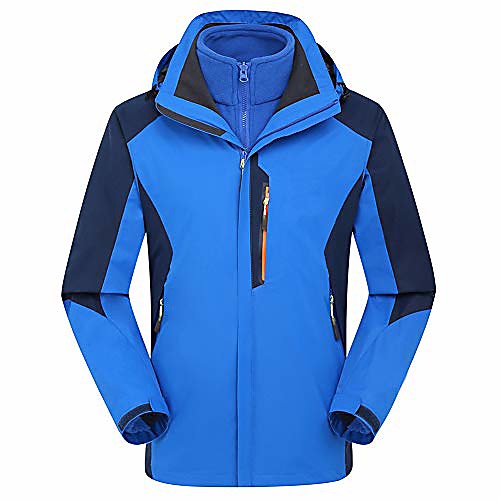 men's outdoor travel waterproof coral fleece 3-in-1 hooded jacket raincoat blue m
men's outdoor travel waterproof coral fleece 3-in-1 hooded jacket raincoat blue m
