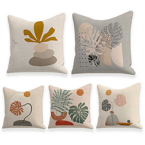 Cushion Cover 5PC Linen Soft Decorative Square Throw Pillow Cover Cushion Case Pillowcase for Sofa Bedroom 45 x 45 cm (18 x 18 Inch) Superior Quality Machine Washable
Cushion Cover 5PC Linen Soft Decorative Square Throw Pillow Cover Cushion Case Pillowcase for Sofa Bedroom 45 x 45 cm (18 x 18 Inch) Superior Quality Machine Washable