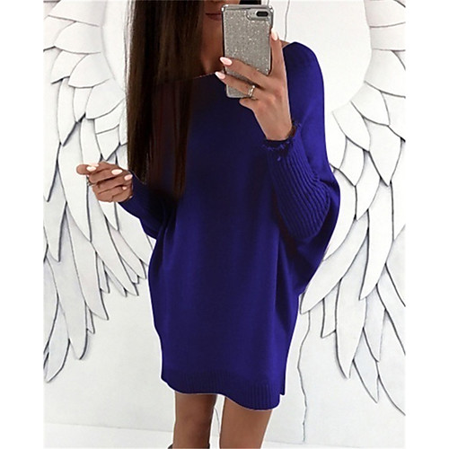 Women's Sweater Jumper Dress Short Mini Dress White Black Blushing Pink Wine Dusty Blue Royal Blue Beige Gray Long Sleeve Solid Color Patchwork Fall Winter Round Neck Casual Vintage 2021 S M L XL XXL
Women's Sweater Jumper Dress Short Mini Dress White Black Blushing Pink Wine Dusty Blue Royal Blue Beige Gray Long Sleeve Solid Color Patchwork Fall Winter Round Neck Casual Vintage 2021 S M L XL XXL