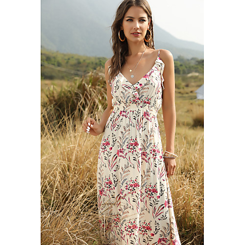 Women's Sundress Midi Dress Green Beige Sleeveless Floral Print Spring Summer V Neck Casual Boho 2021 S M L XL
Women's Sundress Midi Dress Green Beige Sleeveless Floral Print Spring Summer V Neck Casual Boho 2021 S M L XL