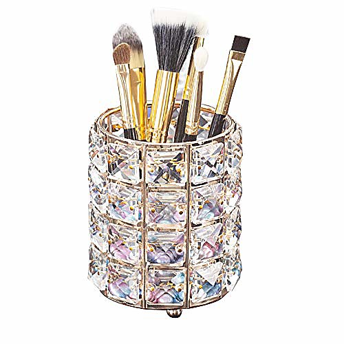 aila makeup brush holder organizer golden crystal bling personalized gold comb brushes pen pencil storage box container (crystal pot)
aila makeup brush holder organizer golden crystal bling personalized gold comb brushes pen pencil storage box container (crystal pot)