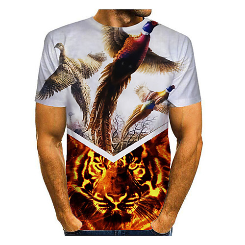 Men's T shirt 3D Print Graphic 3D Animal Print Short Sleeve Daily Tops Casual Orange
Men's T shirt 3D Print Graphic 3D Animal Print Short Sleeve Daily Tops Casual Orange