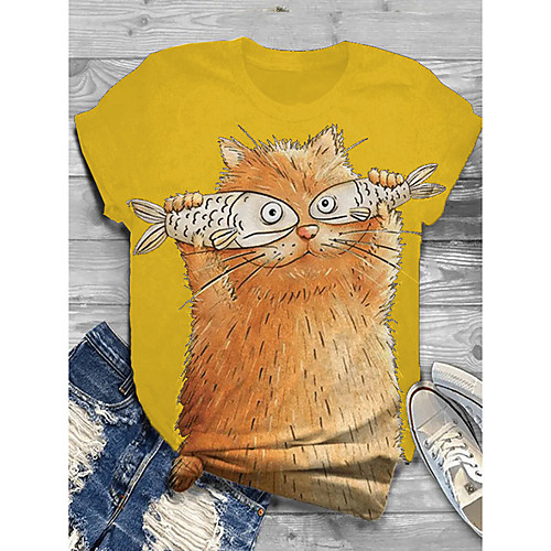 Women's Plus Size Print Animal T shirt Shirt Large Size Round Neck Short Sleeve Tops Big Size
Women's Plus Size Print Animal T shirt Shirt Large Size Round Neck Short Sleeve Tops Big Size