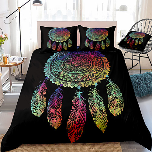 Dreamcatcher Print 3-Piece Duvet Cover Set Hotel Bedding Sets Comforter Cover with Soft Lightweight Microfiber, Include 1 Duvet Cover, 2 Pillowcases for Double/Queen/King(1 Pillowcase for Twin/Single)
Dreamcatcher Print 3-Piece Duvet Cover Set Hotel Bedding Sets Comforter Cover with Soft Lightweight Microfiber, Include 1 Duvet Cover, 2 Pillowcases for Double/Queen/King(1 Pillowcase for Twin/Single)