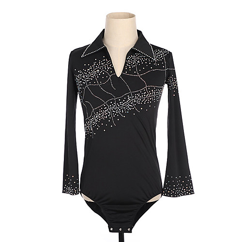 Figure Skating Top Men's Boys' Ice Skating Top Black High Elasticity Training Competition Skating Wear Crystal / Rhinestone Long Sleeve Ice Skating Figure Skating / Kids
Figure Skating Top Men's Boys' Ice Skating Top Black High Elasticity Training Competition Skating Wear Crystal / Rhinestone Long Sleeve Ice Skating Figure Skating / Kids