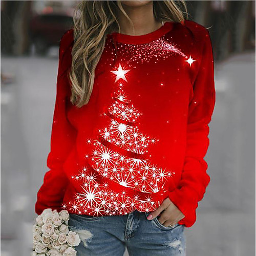 Women's Pullover Sweatshirt Graphic Star Christmas Basic Christmas Hoodies Sweatshirts Loose Red
Women's Pullover Sweatshirt Graphic Star Christmas Basic Christmas Hoodies Sweatshirts Loose Red