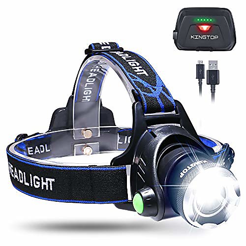LED head torch waterproof usb rechargeable led head torch, 3 light modes 600lm, perfect for camping, jogging, walking and other outdoor sports (blue)
LED head torch waterproof usb rechargeable led head torch, 3 light modes 600lm, perfect for camping, jogging, walking and other outdoor sports (blue)