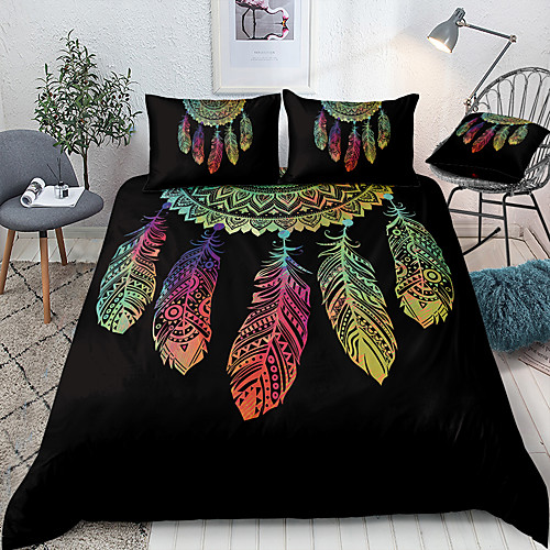 Dreamcatcher Print 3-Piece Duvet Cover Set Hotel Bedding Sets Comforter Cover with Soft Lightweight Microfiber, Include 1 Duvet Cover, 2 Pillowcases for Double/Queen/King(1 Pillowcase for Twin/Single)
Dreamcatcher Print 3-Piece Duvet Cover Set Hotel Bedding Sets Comforter Cover with Soft Lightweight Microfiber, Include 1 Duvet Cover, 2 Pillowcases for Double/Queen/King(1 Pillowcase for Twin/Single)