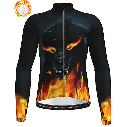 21Grams Men's Long Sleeve Cycling Jersey Winter Fleece Black Animal Bike Jersey Top Mountain Bike MTB Road Bike Cycling Fleece Lining Breathable Warm Sports Clothing Apparel / Stretchy / Athleisure
21Grams Men's Long Sleeve Cycling Jersey Winter Fleece Black Animal Bike Jersey Top Mountain Bike MTB Road Bike Cycling Fleece Lining Breathable Warm Sports Clothing Apparel / Stretchy / Athleisure