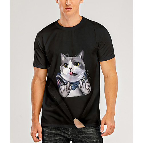 Men's T shirt 3D Print Graphic 3D Animal Print Short Sleeve Daily Tops Casual Black
Men's T shirt 3D Print Graphic 3D Animal Print Short Sleeve Daily Tops Casual Black