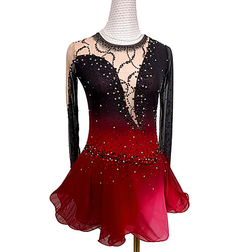 Figure Skating Dress Women's Girls' Ice Skating Dress Black / Red Black / Blue Patchwork Asymmetric Hem Spandex High Elasticity Competition Skating Wear Multi Color Crystal / Rhinestone Long Sleeve
Figure Skating Dress Women's Girls' Ice Skating Dress Black / Red Black / Blue Patchwork Asymmetric Hem Spandex High Elasticity Competition Skating Wear Multi Color Crystal / Rhinestone Long Sleeve