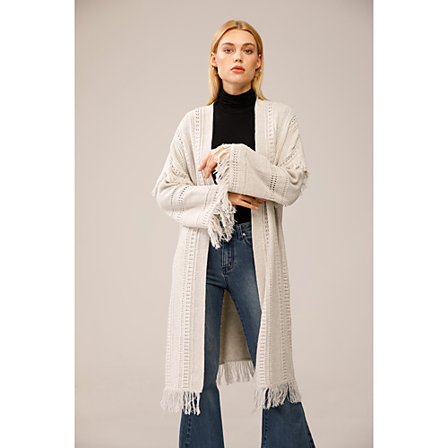 Women's Stylish Knitted Solid Color Cardigan Long Sleeve Sweater Cardigans Halter Neck Fall Winter Light gray
Women's Stylish Knitted Solid Color Cardigan Long Sleeve Sweater Cardigans Halter Neck Fall Winter Light gray