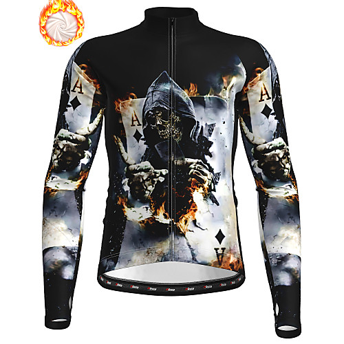 21Grams Men's Long Sleeve Cycling Jacket Winter Fleece Black Skull Bike Jacket Top Mountain Bike MTB Road Bike Cycling Thermal Warm Fleece Lining Breathable Sports Clothing Apparel / Stretchy
21Grams Men's Long Sleeve Cycling Jacket Winter Fleece Black Skull Bike Jacket Top Mountain Bike MTB Road Bike Cycling Thermal Warm Fleece Lining Breathable Sports Clothing Apparel / Stretchy