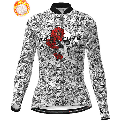 21Grams Women's Long Sleeve Cycling Jersey Winter Fleece Polyester Black / White Skull Floral Botanical Christmas Bike Jersey Top Mountain Bike MTB Road Bike Cycling Fleece Lining Warm Quick Dry
21Grams Women's Long Sleeve Cycling Jersey Winter Fleece Polyester Black / White Skull Floral Botanical Christmas Bike Jersey Top Mountain Bike MTB Road Bike Cycling Fleece Lining Warm Quick Dry