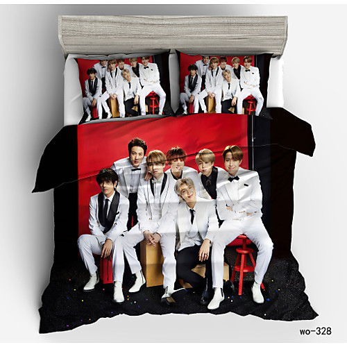 BTS Series 3-Piece Duvet Cover Set Hotel Bedding Sets Comforter Cover with Soft Lightweight Microfiber For Holiday Decoration(Include 1 Duvet Cover and 1or 2 Pillowcases)
BTS Series 3-Piece Duvet Cover Set Hotel Bedding Sets Comforter Cover with Soft Lightweight Microfiber For Holiday Decoration(Include 1 Duvet Cover and 1or 2 Pillowcases)