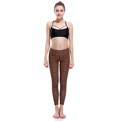 Women's Casual Yoga Comfort Daily Gym Leggings Pants Lines / Waves Multi Color Ankle-Length Stripe Patchwork Brown
Women's Casual Yoga Comfort Daily Gym Leggings Pants Lines / Waves Multi Color Ankle-Length Stripe Patchwork Brown