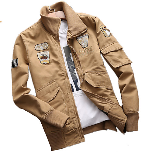 Men's Hiking Jacket Bomber Jacket Hiking Windbreaker Outdoor Patchwork Lightweight Windproof Breathable Quick Dry Jacket Top Cotton Fishing Climbing Camping / Hiking / Caving Black khaki Army Green
Men's Hiking Jacket Bomber Jacket Hiking Windbreaker Outdoor Patchwork Lightweight Windproof Breathable Quick Dry Jacket Top Cotton Fishing Climbing Camping / Hiking / Caving Black khaki Army Green