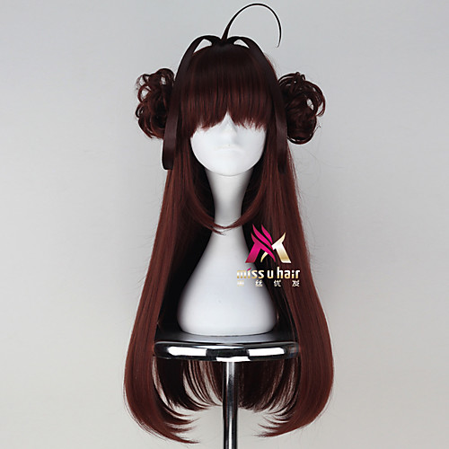 Synthetic Wig Kongō Kantai Collection kinky Straight With Bangs Wig Long Brown Synthetic Hair 28 inch Women's Cosplay Soft Brown 
Synthetic Wig Kongō Kantai Collection kinky Straight With Bangs Wig Long Brown Synthetic Hair 28 inch Women's Cosplay Soft Brown