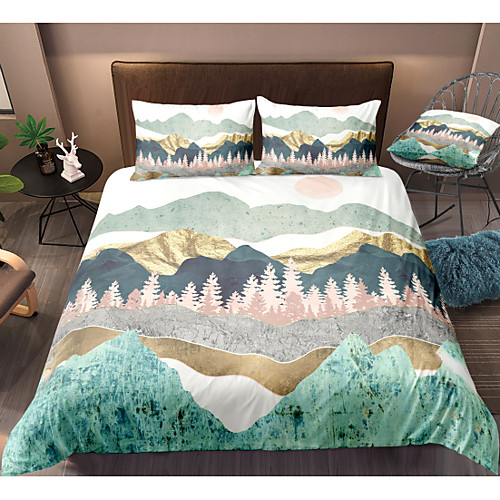 Mountain Landscape 3-Piece Duvet Cover Set Hotel Bedding Sets Comforter Cover with Soft Lightweight Microfiber, Include 1 Duvet Cover, 2 Pillowcases for Double/Queen/King(1 Pillowcase for Twin/Single)
Mountain Landscape 3-Piece Duvet Cover Set Hotel Bedding Sets Comforter Cover with Soft Lightweight Microfiber, Include 1 Duvet Cover, 2 Pillowcases for Double/Queen/King(1 Pillowcase for Twin/Single)