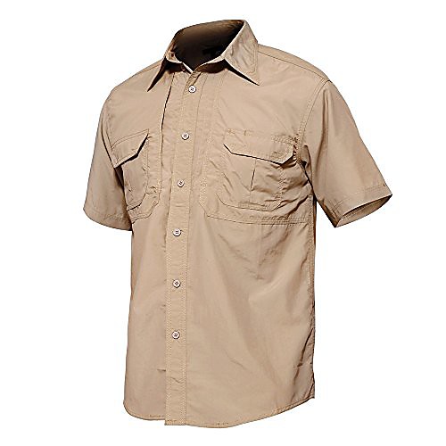 Men's Hiking Shirt / Button Down Shirts Short Sleeve Sweatshirt Top Outdoor Lightweight Breathable Quick Dry Sweat wicking Autumn / Fall Spring Solid Color Black khaki Green Hunting Fishing Climbing
Men's Hiking Shirt / Button Down Shirts Short Sleeve Sweatshirt Top Outdoor Lightweight Breathable Quick Dry Sweat wicking Autumn / Fall Spring Solid Color Black khaki Green Hunting Fishing Climbing