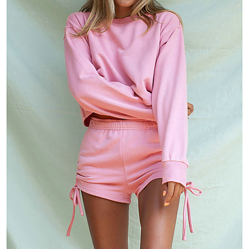 Women's Basic Cinched Plain Two Piece Set Sweatshirt Tracksuit Pant Drawstring Tops
Women's Basic Cinched Plain Two Piece Set Sweatshirt Tracksuit Pant Drawstring Tops